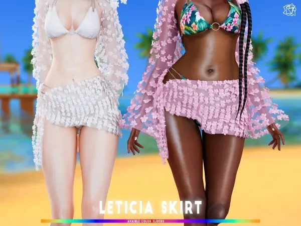 Alpha Leticia Skirt acc BRSIMS - The Sims 4 Custom Content