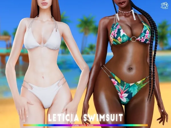 Mix Leticia Swimsuit BRSIMS - The Sims 4 Custom Content