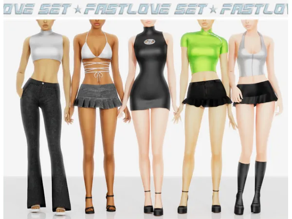 Mix Fastlove Set by [B0T0XBRAT] - The Sims 4 Custom Content