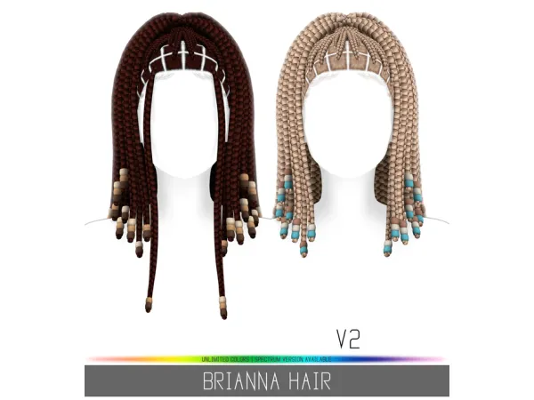 Alpha BRIANNA HAIR by Simpliciaty - The Sims 4 Custom Content