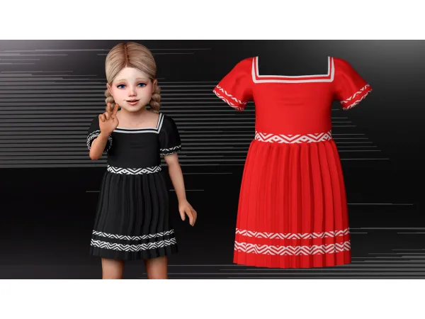 Alpha Mila Dress (Toddler) by Garfiel - The Sims 4 Custom Content