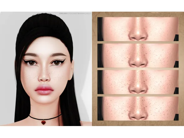 Alpha Freckles 33 HQ by CarollDesign - The Sims 4 Custom Content