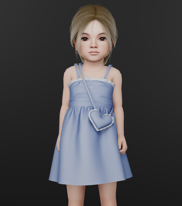 Alpha Emily Dress (Toddler) by modcollective - The Sims 4 Custom Content
