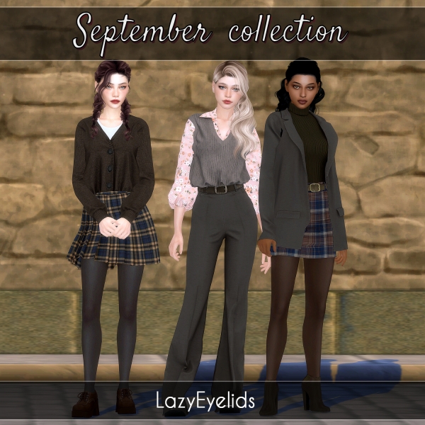Alpha September collection by lazyeyelids - The Sims 4 Custom Content