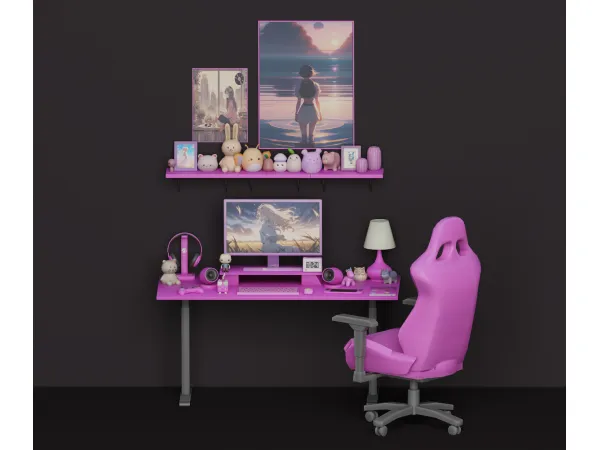 Mix Mega Cosmic Gaming Set by SNOOTYSIMS - The Sims 4 Custom Content