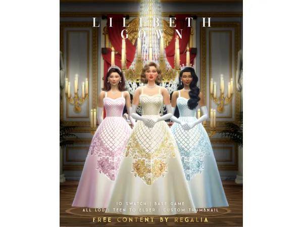 Maxis Match LILIBETH GOWN by simsregalia - The Sims 4 Custom Content