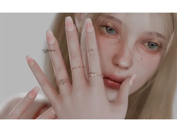 Mix [EGGSIMS] nails 17 - The Sims 4 Custom Content