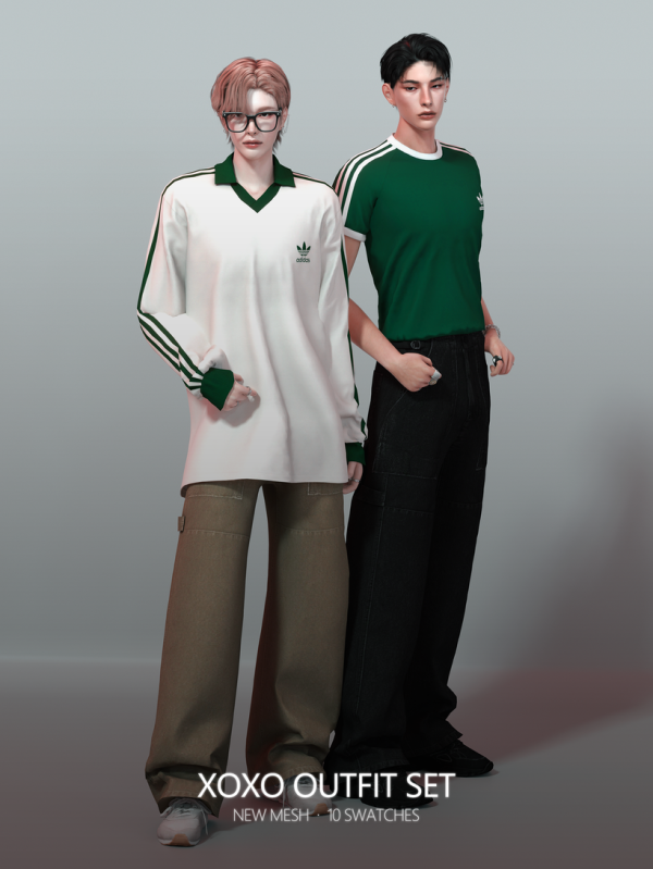 Alpha XOXO Outfit Set by simsfinds - The Sims 4 Custom Content