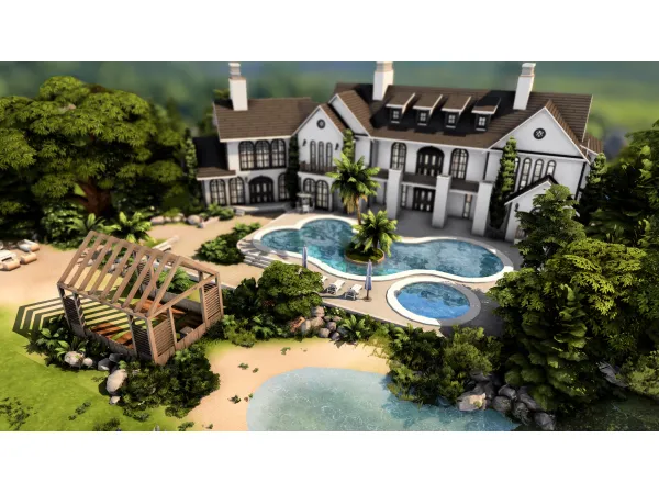 Maxis Match Farm Mansion by PlumbobKingdom - The Sims 4 Custom Content