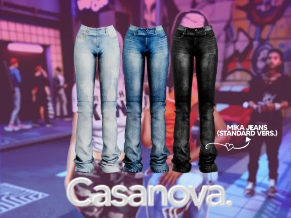 Alpha Casanova Mika Jeans Standard Version - The Sims 4 Custom Content