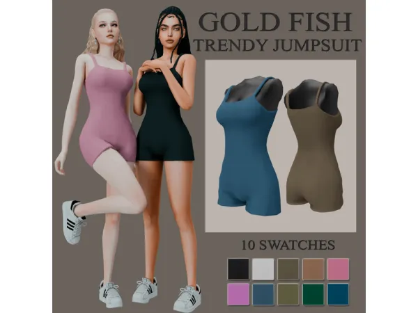 Maxis Match GoldFish Trendy Jumpsuit - The Sims 4 Custom Content