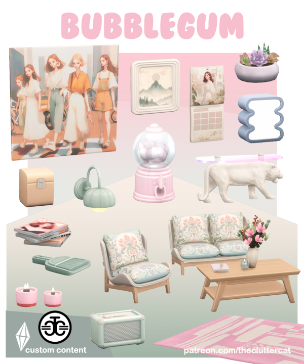 Maxis Match Bubble Gum by simsfinds - The Sims 4 Custom Content