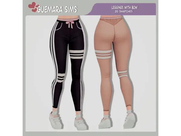 Maxis Match Leggings with bow by Guemara - The Sims 4 Custom Content