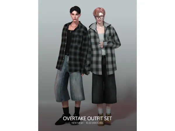 Alpha Overtake Outfit Set by RONA_SIMS - The Sims 4 Custom Content