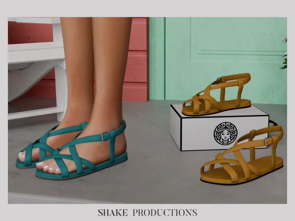 Alpha Vintage Summer Daisy Sandals - The Sims 4 Custom Content