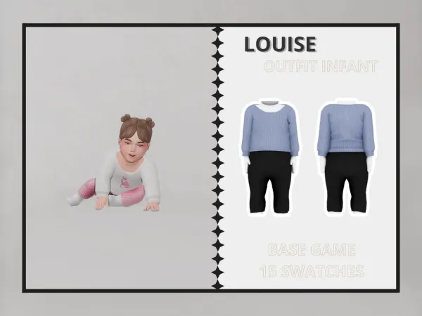 Alpha Louise Outfit Infant - The Sims 4 Custom Content
