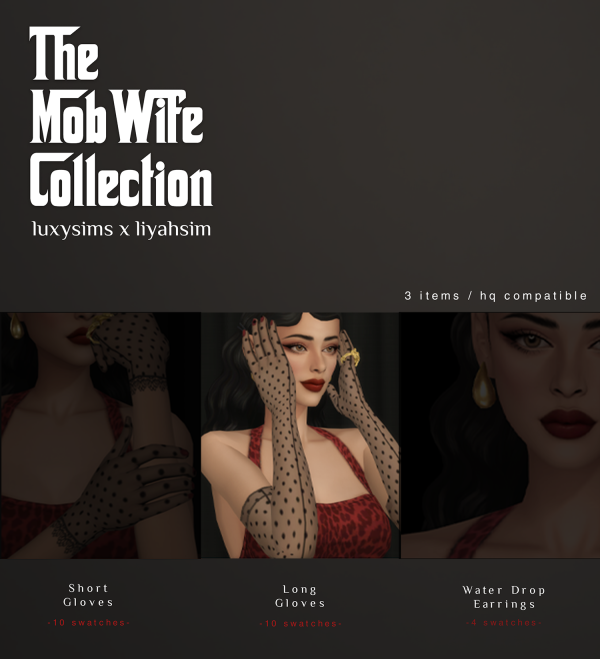 Maxis Match [The Mob Wife Collection] Long Gloves by liyahsim - The Sims 4 Custom Content