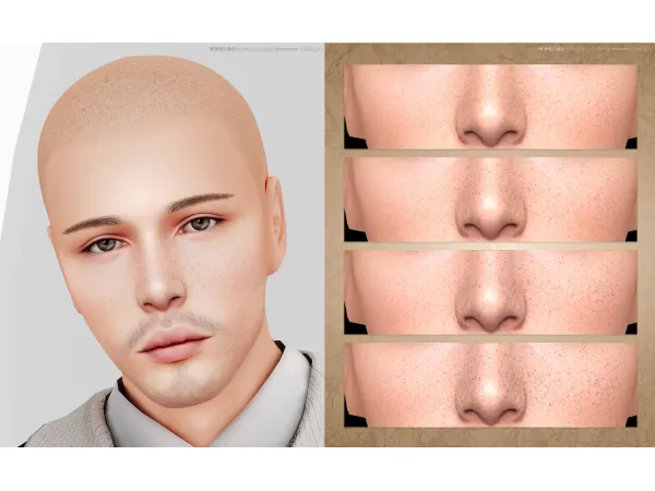 Alpha Freckles 34 HQ by CarollDesign - The Sims 4 Custom Content