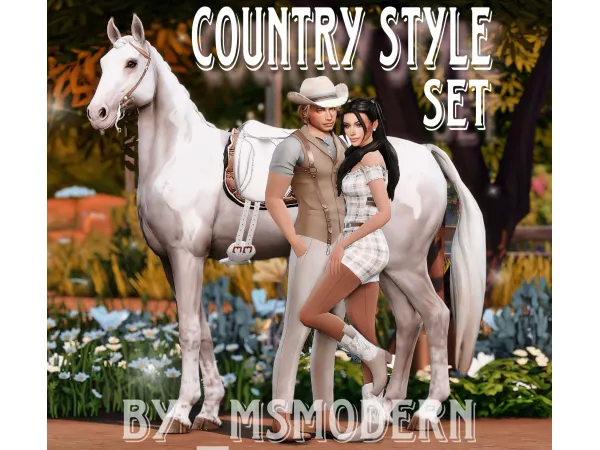 Maxis Match Sims and a horse by MsModern - The Sims 4 Custom Content
