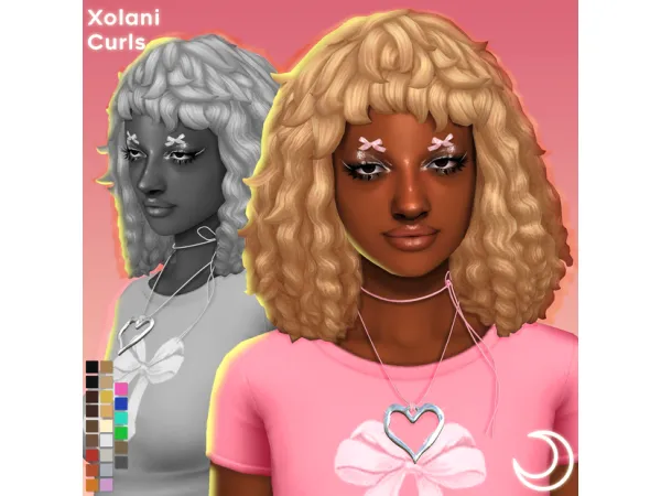 Maxis Match XOLANI CURLS by IMVIKAI - The Sims 4 Custom Content