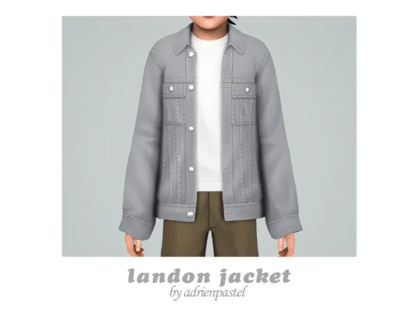 Maxis Match Landon Jacket by AdrienPastel - The Sims 4 Custom Content