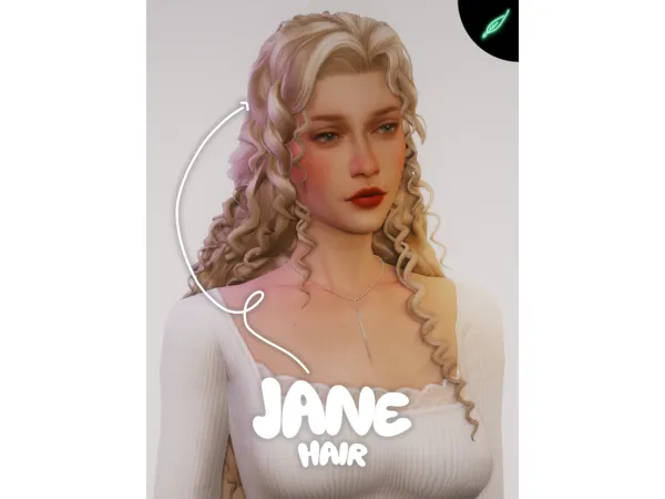 Maxis Match jane hair by thatonegreenleaf - The Sims 4 Custom Content