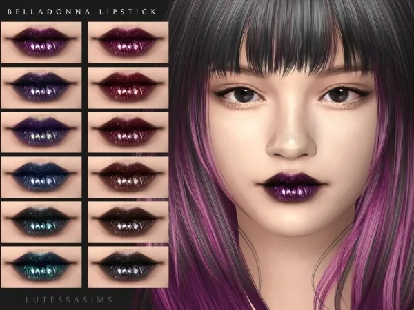 Alpha Belladonna Lipstick - The Sims 4 Custom Content