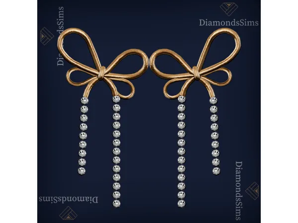 Alpha Swarowski earrings 45 by diamondssims - The Sims 4 Custom Content