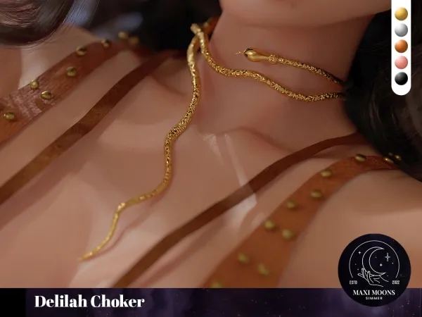 Alpha Delilah Choker - The Sims 4 Custom Content
