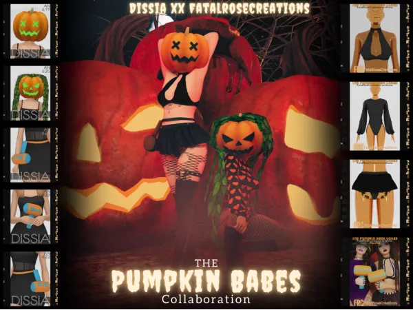 Alpha The Pumpkin Babes Collab [FatalRoseCreations xx Dissia] - The Sims 4 Custom Content