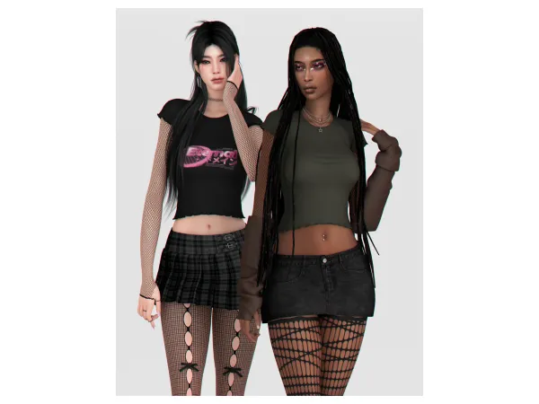 Alpha Edgy and Cute Set by BackTrack - The Sims 4 Custom Content