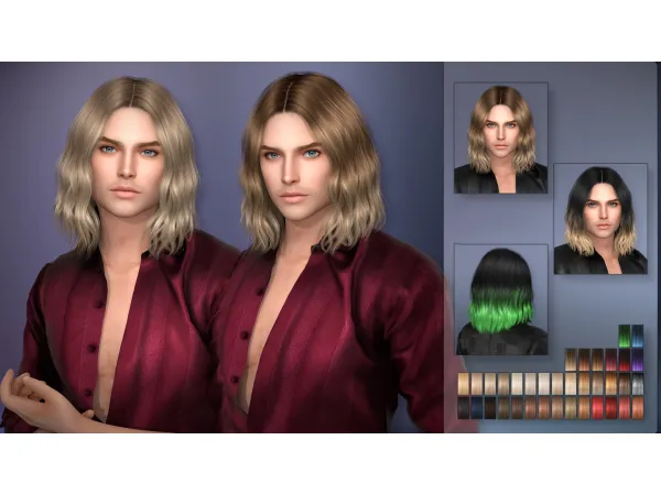 Alpha Frankie Hair (Male) by Cazy - The Sims 4 Custom Content