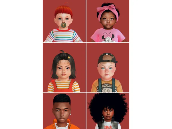 Mix Sim Dump 36 Infants Toddlers Children by Depressed Simmer - The Sims 4 Custom Content
