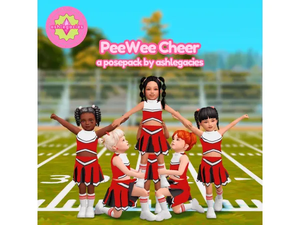 Mix PeeWee Cheer Posepack by ashlegacies - The Sims 4 Custom Content
