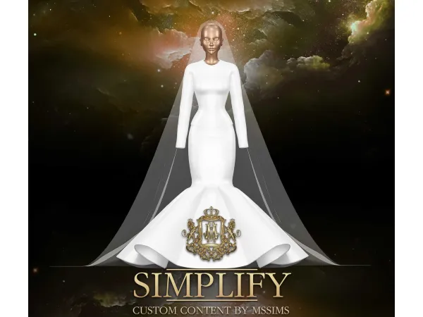 Alpha SIMPLIFY DRESS by MSSIMS - The Sims 4 Custom Content