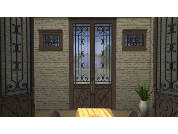 Alpha Rosali Doors by Mincsims - The Sims 4 Custom Content