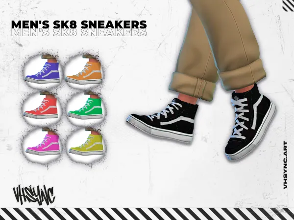 Maxis Match [VHSync] Men's sk8 sneakers by vhsync - The Sims 4 Custom Content