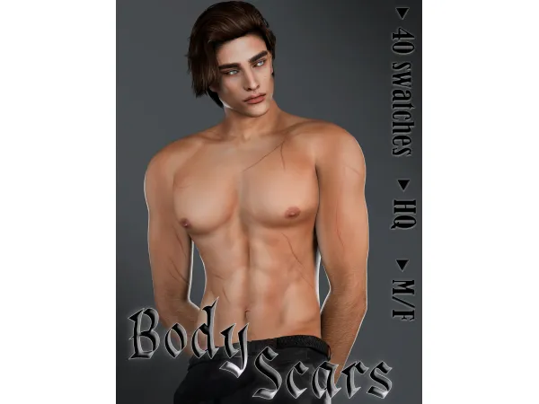 Mix [AlisaSour] ScarsBodyN2 - The Sims 4 Custom Content