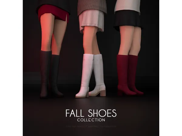 Maxis Match Knee high Boots Fall Shoes Collection - The Sims 4 Custom Content