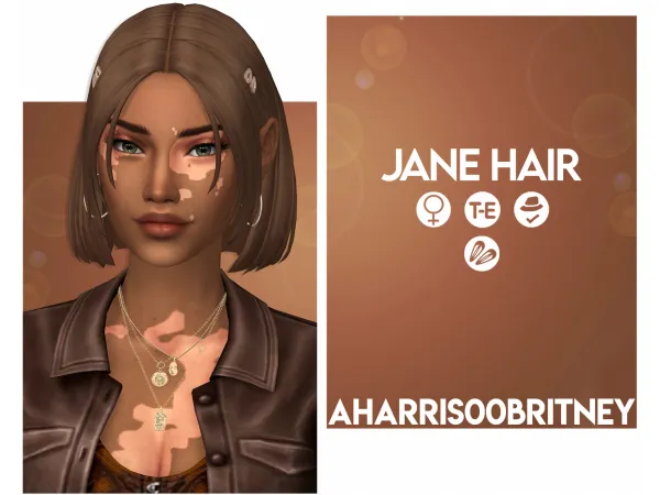 Maxis Match Jane Hair by aharris00britney - The Sims 4 Custom Content