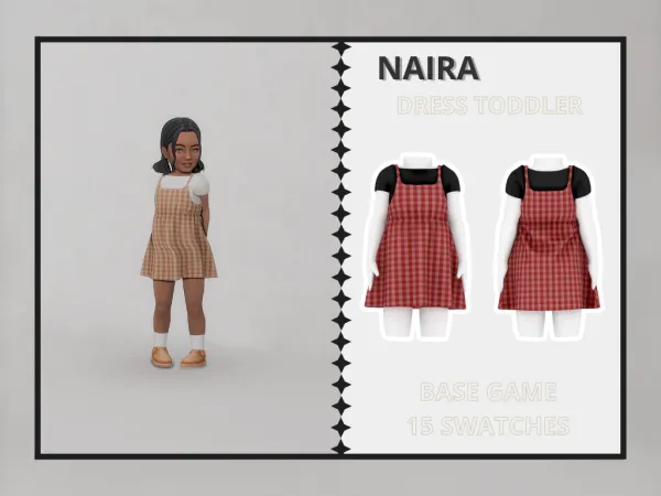 Alpha Naira Dress Toddler - The Sims 4 Custom Content