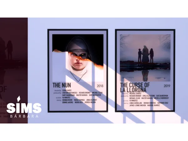 Alpha Barbara Sims Minimalist Horror Movies Prints - The Sims 4 Custom Content