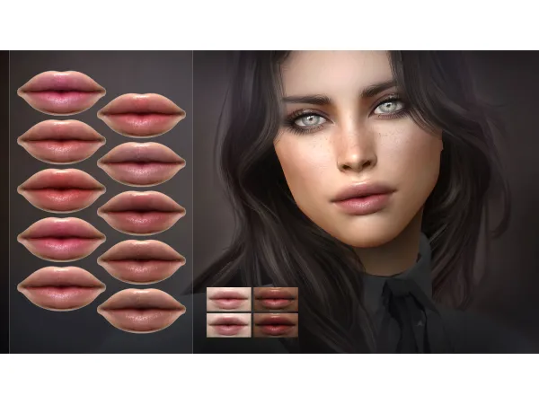 Alpha Microglia Lipstick Set by Remussirion - The Sims 4 Custom Content