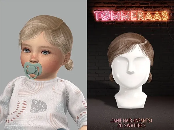 Alpha TØMMERAAS Janie Hair for Infants (66) - The Sims 4 Custom Content