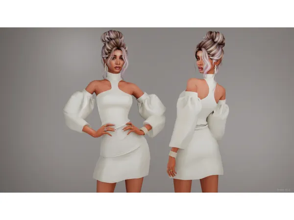 Alpha Kara Evening Dress by Belonka - The Sims 4 Custom Content