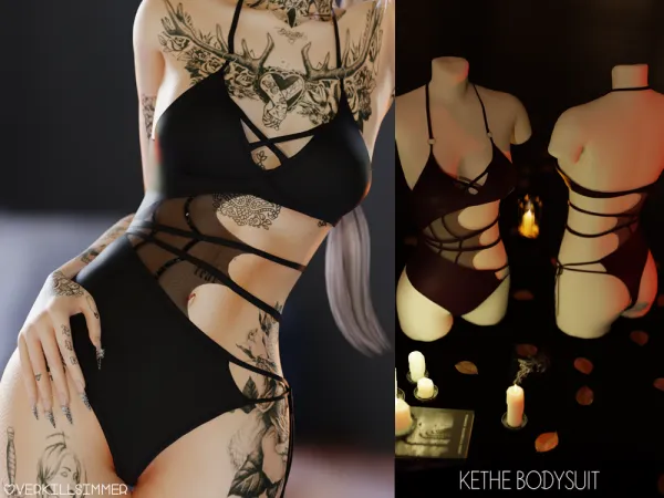 Alpha Kethe bodysuit - The Sims 4 Custom Content