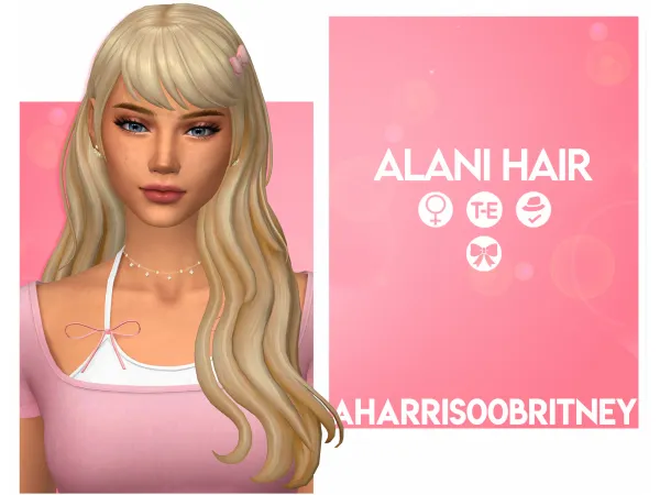 Maxis Match Alani Hair by aharris00britney - The Sims 4 Custom Content
