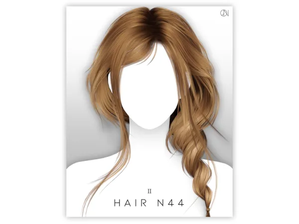 Alpha [JINO] HAIR N44 ver 1 - The Sims 4 Custom Content