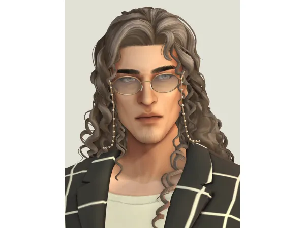 Maxis Match SILVER FOX FACE OVERLAY by adelarsims - The Sims 4 Custom Content