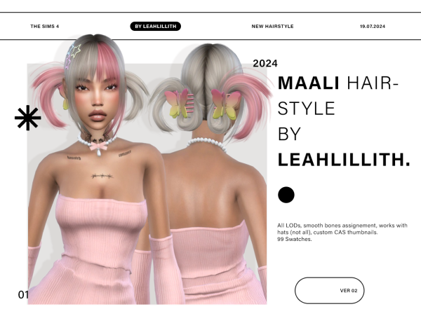Alpha Maali Hairstyle (Alpha) accessories by simsfinds - The Sims 4 Custom Content